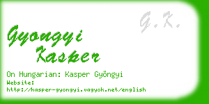 gyongyi kasper business card